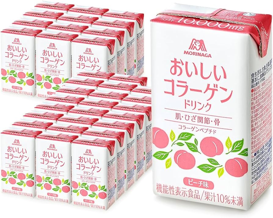 Amazon | 森永製菓 おいしいコラーゲンドリンク 125ml 36本 ピーチ味
